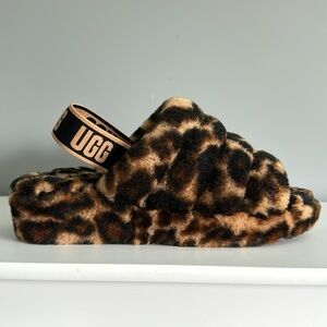 UGG Women’s Fluff Yea Leopard size 9 brand new never worn